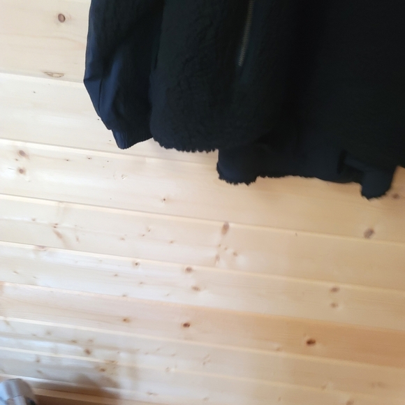 Free People,  Seaside Crocheted Sherpa Fleece Jacket in Black, Size S -NWOT - Picture 10 of 15